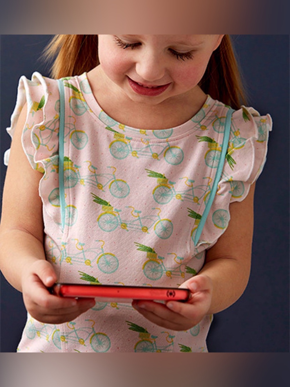 Matilda Jane Easy Breezy pink green bicycle top 4